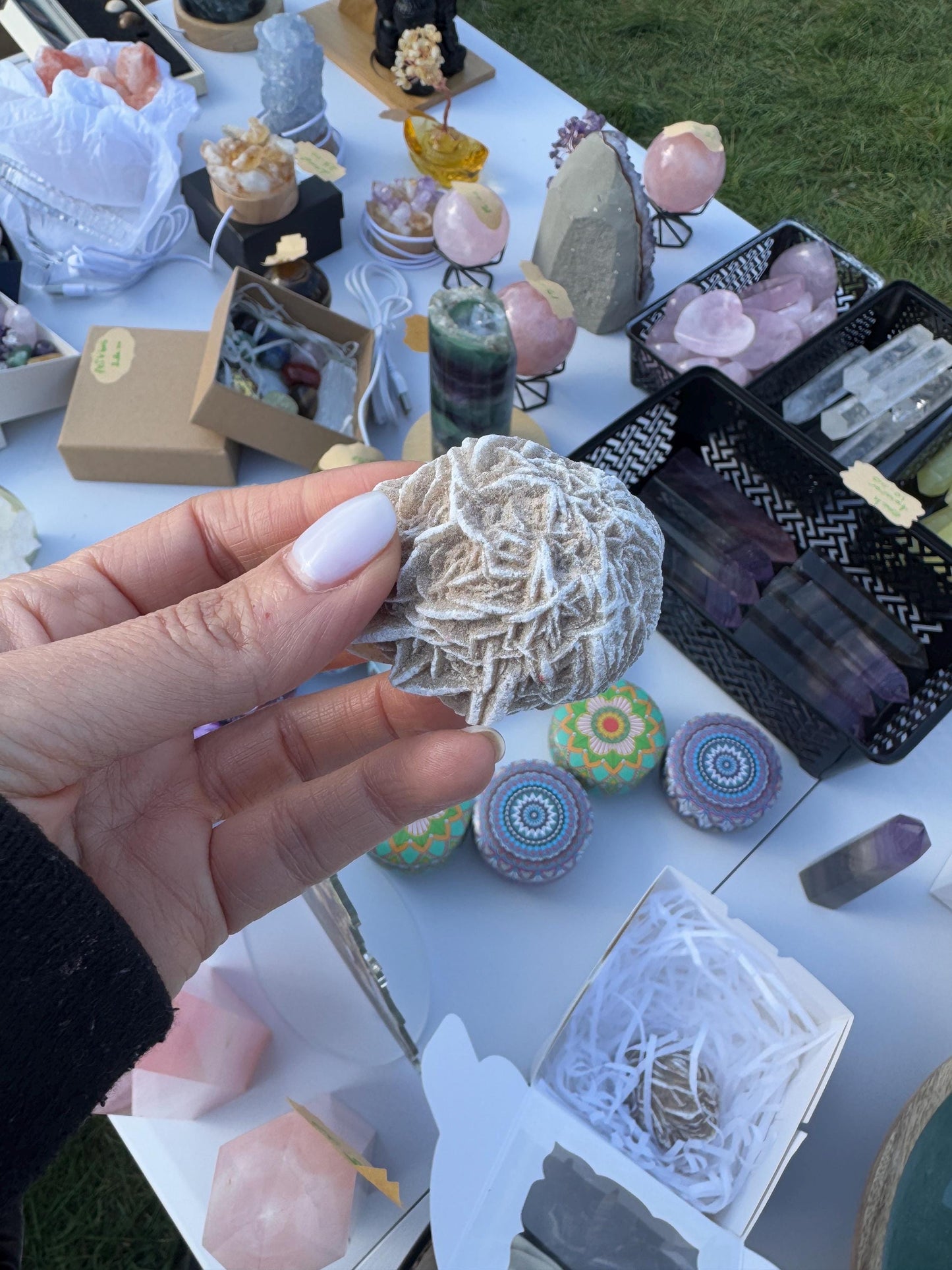 Selenite Crystal Desert Rose | Natural Calcium Mineral | Healing Stone for Energy Cleansing, Grounding & Zodiac Balance Gemstone