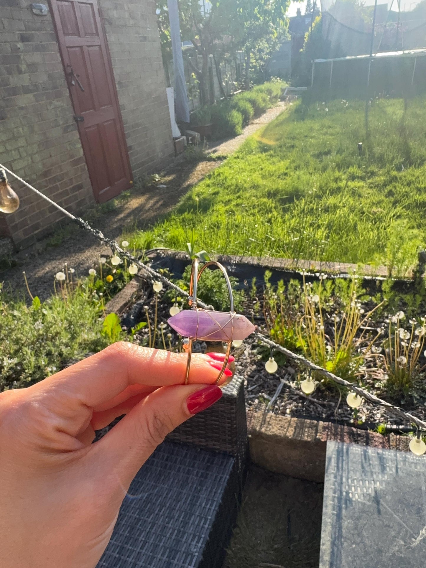 Healing Crystal Bracelet – Amethyst, Green Aventurine & Rose Quartz – Natural Stone Jewelry – Spiritual Gift for Her – Energy Bracelet