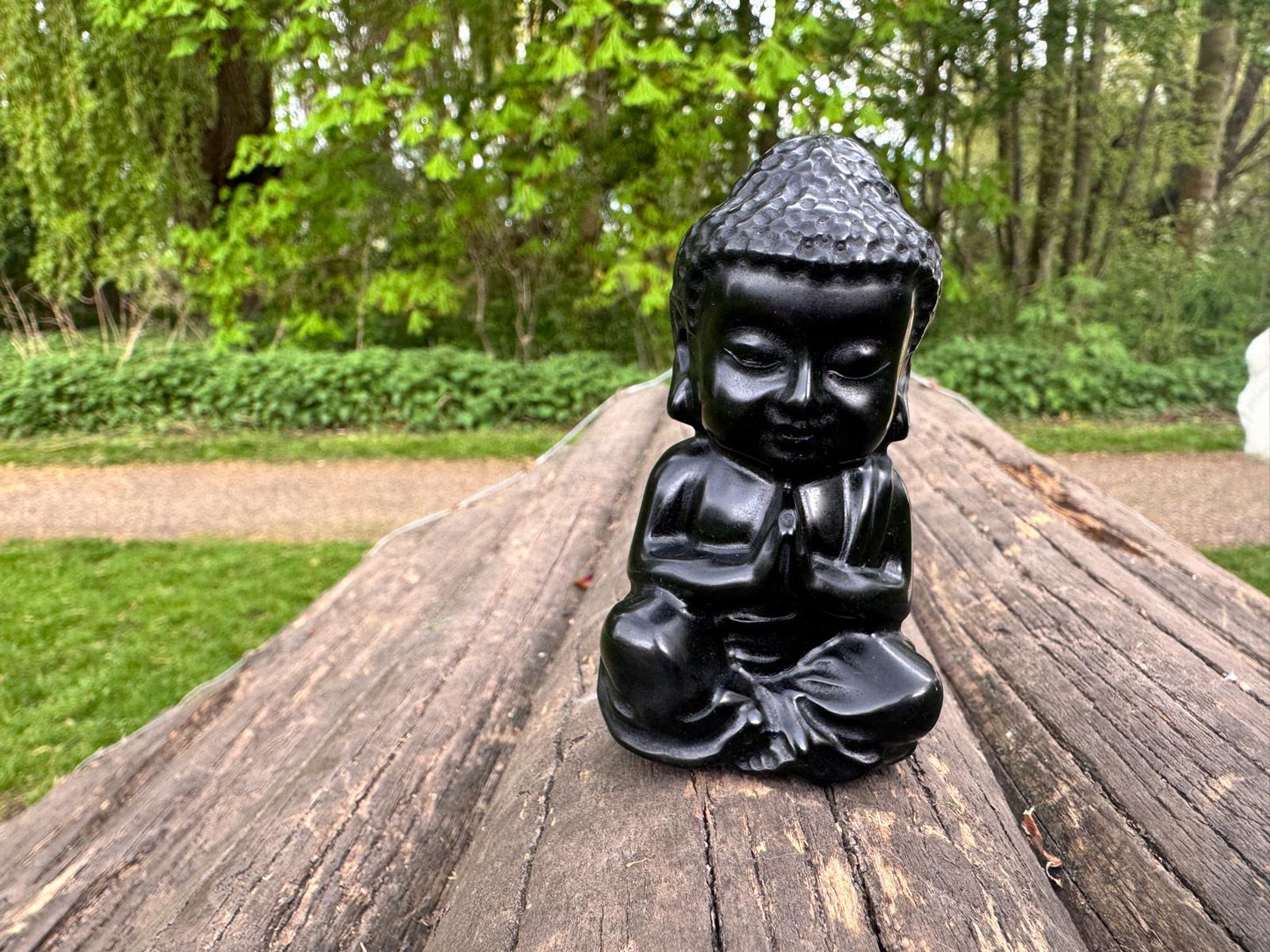Black Obsidian,Jasper,Smoke Quartz Buddha Statue Crystal Meditation Decor, Spiritual Protection Stone, Holistic Gift, Zen Home Accent, Healing Crystal Figurin