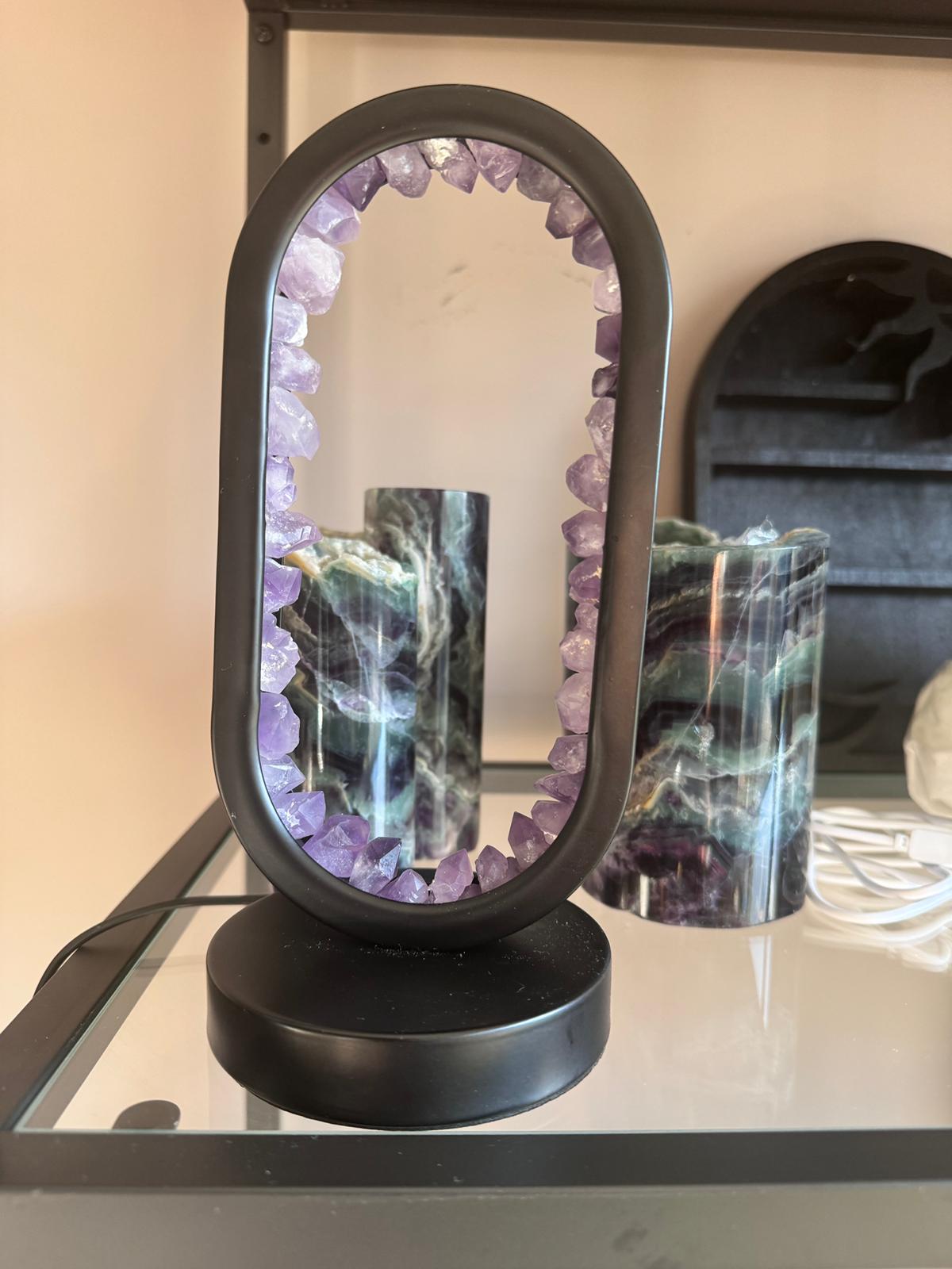 Amethyst Crystal Lamp – Dimmable LED Light