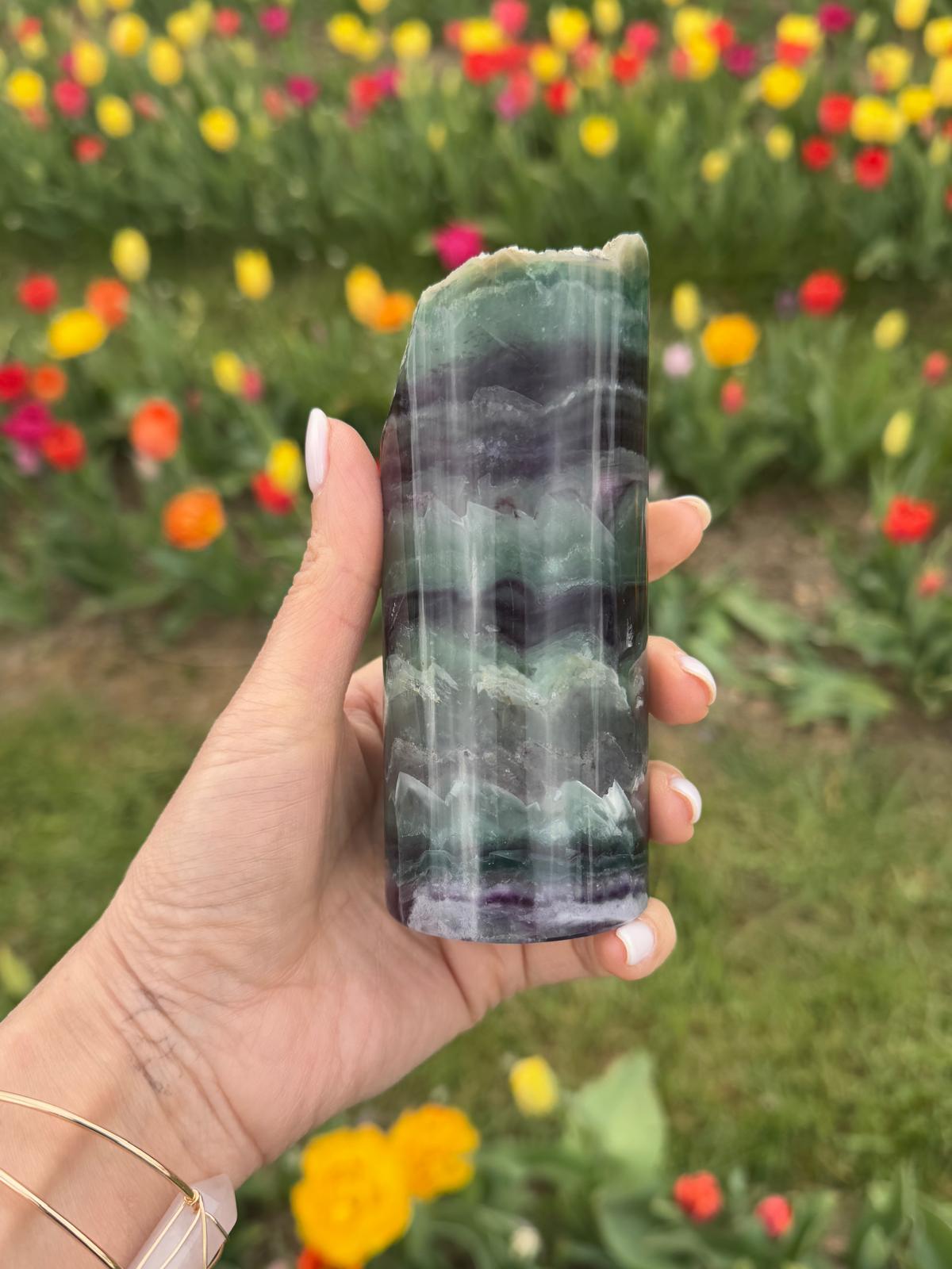 Fluorite Lamp Raw Crystal Light: Reiki Healing Stone Decor