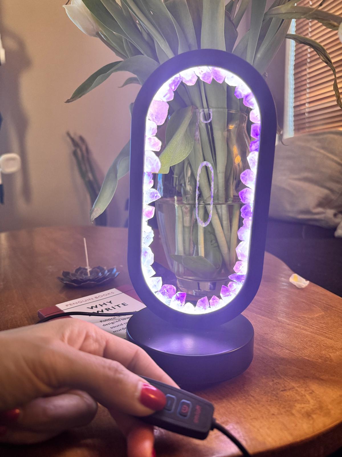 Amethyst Crystal Lamp – Dimmable LED Light