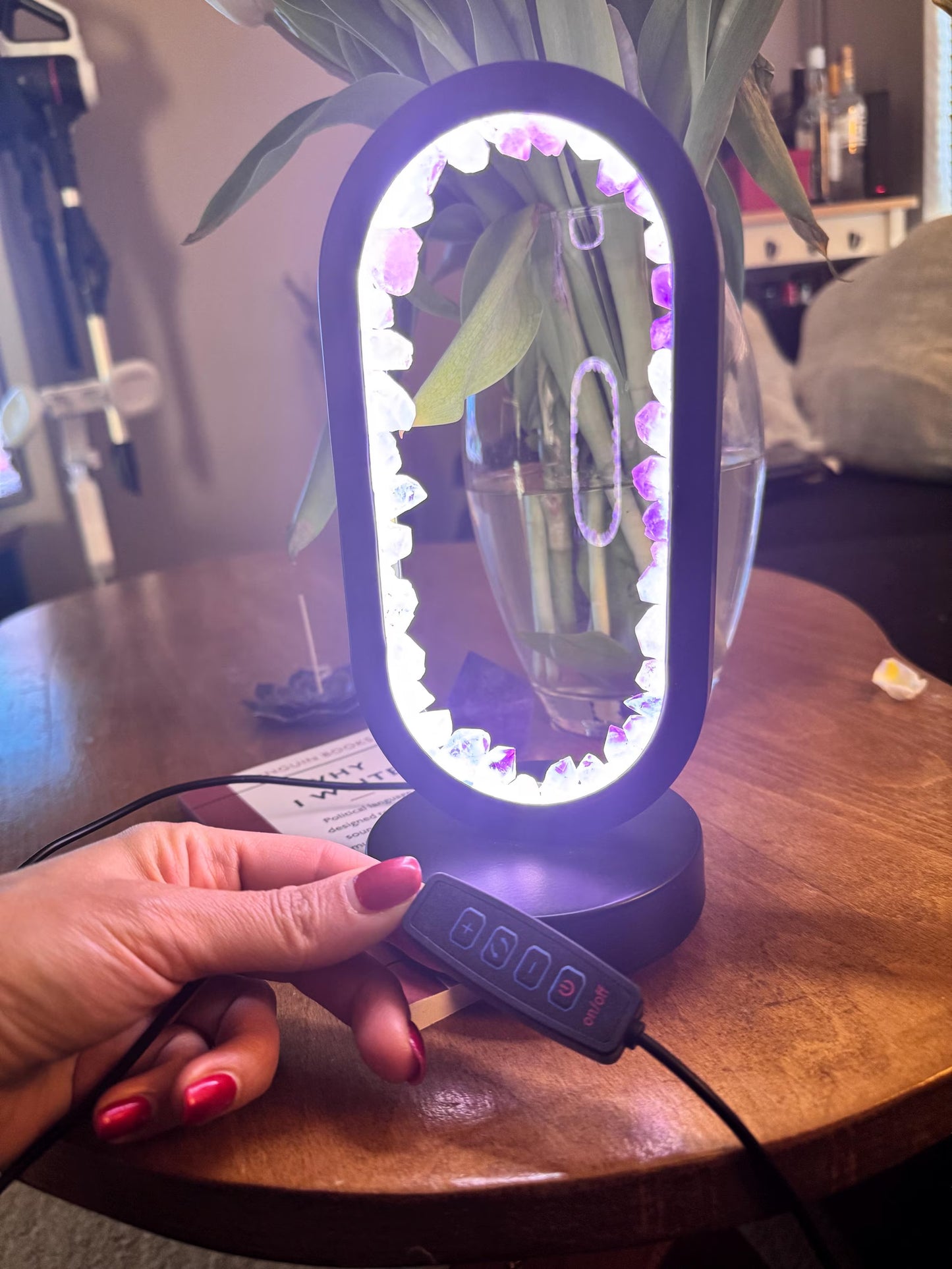 Amethyst Crystal Lamp – Dimmable LED Light