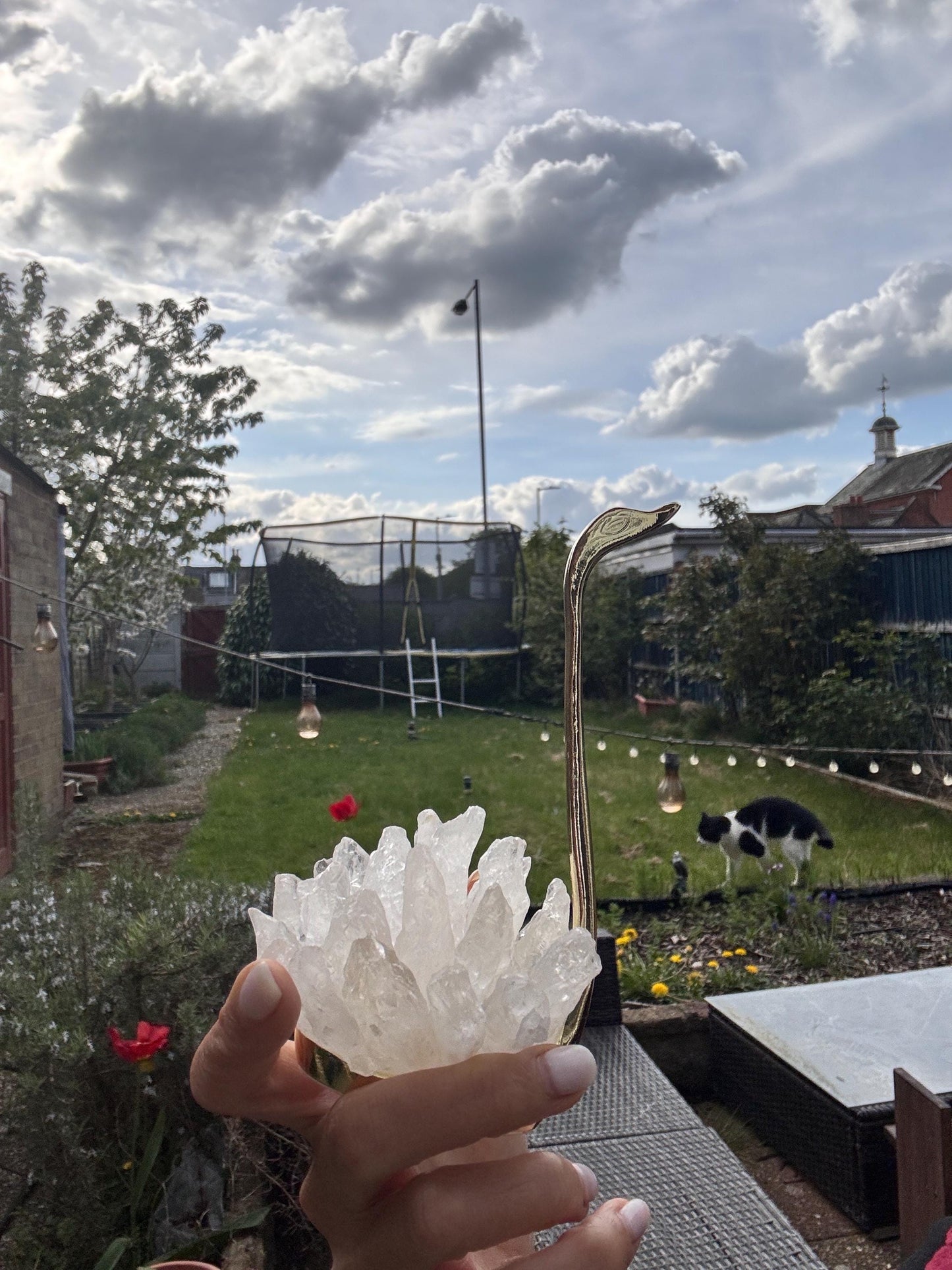 Clear Quartz Crystal Cluster Swan | Natural Crystal Home Decor | Healing Stone Ornament | Spiritual Gift | Energy Cleansing Decor