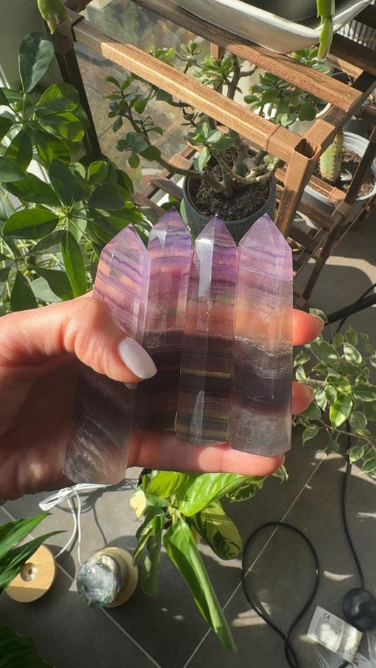Rainbow Fluorite Tower – Balance, Protection, and Positive Energy