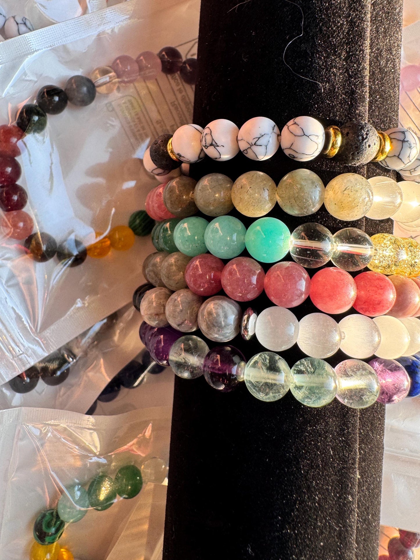 Natural Crystal Bracelets | Healing Stones for Calm, Love, Protection & Intuition