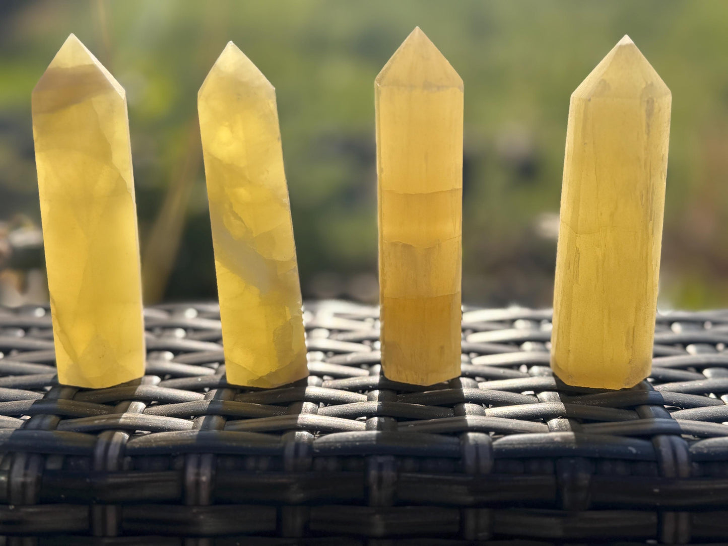 Honey Calcite Tower | Natural Crystal Point | Healing Stone for Confidence & Clarity | Energy Cleanse | Meditation Decor