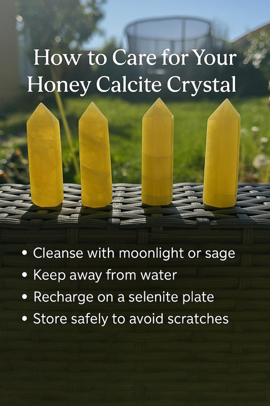 Honey Calcite Tower | Natural Crystal Point | Healing Stone for Confidence & Clarity | Energy Cleanse | Meditation Decor
