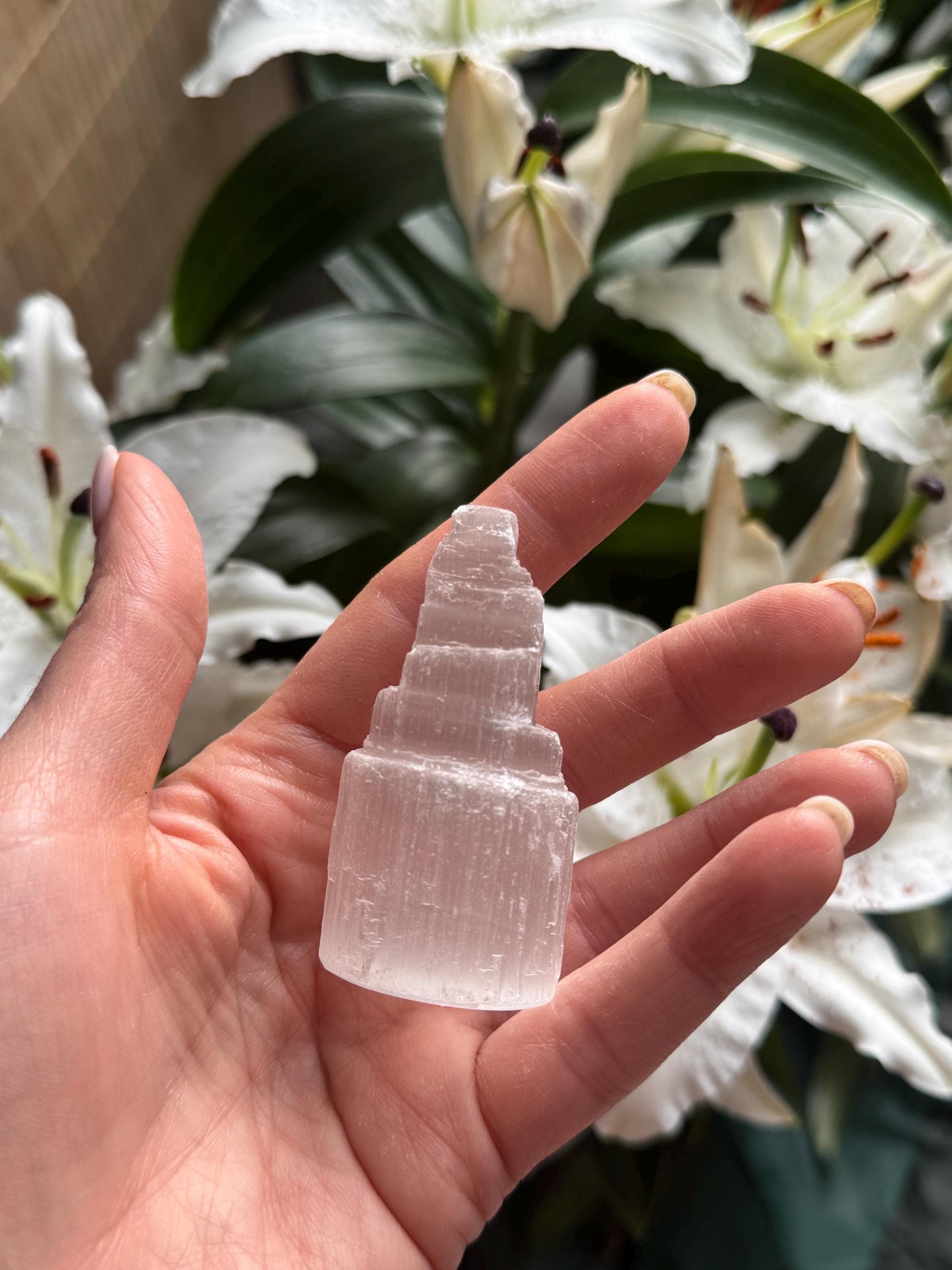 Selenite Tower | Natural Crystal for Energy Cleansing & Meditation | Healing Selenite Wand | Spiritual Home Decor