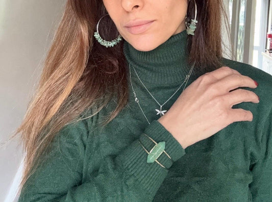 Healing Crystal Bracelet – Amethyst, Green Aventurine & Rose Quartz – Natural Stone Jewelry – Spiritual Gift for Her – Energy Bracelet