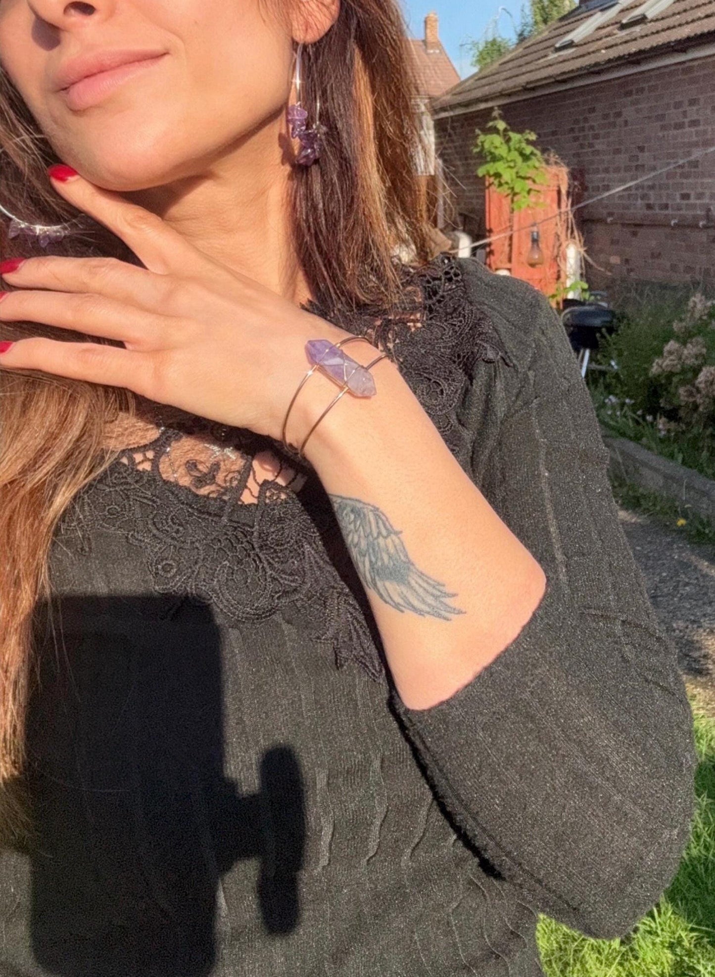 Healing Crystal Bracelet – Amethyst, Green Aventurine & Rose Quartz – Natural Stone Jewelry – Spiritual Gift for Her – Energy Bracelet