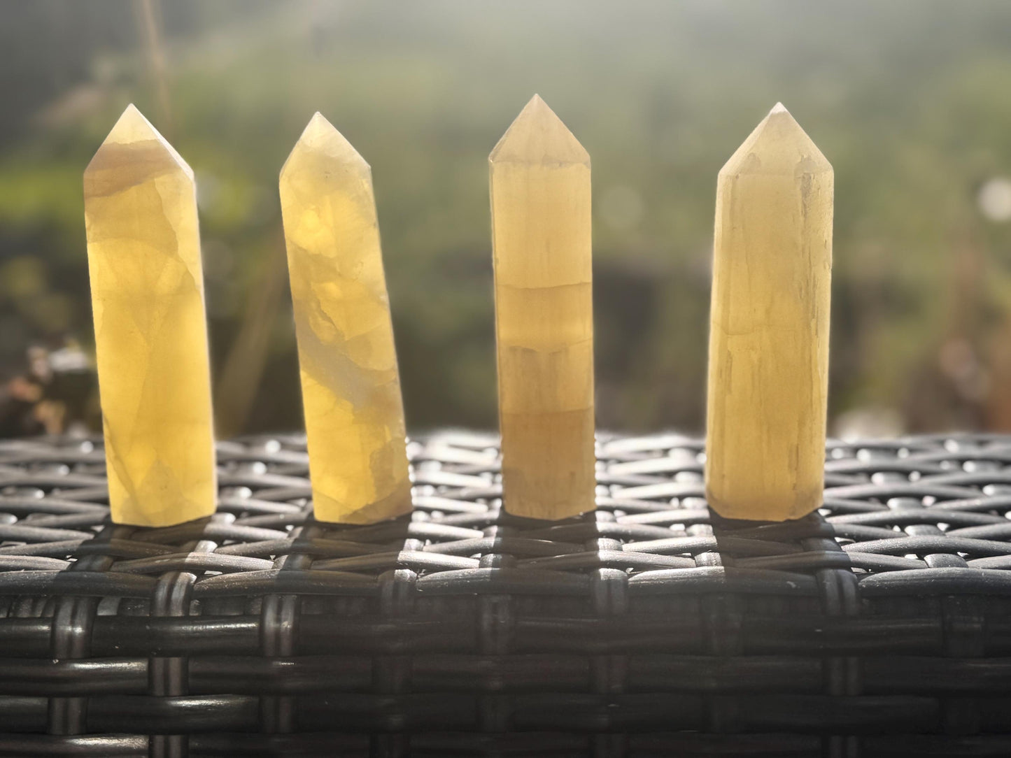 Honey Calcite Tower | Natural Crystal Point | Healing Stone for Confidence & Clarity | Energy Cleanse | Meditation Decor
