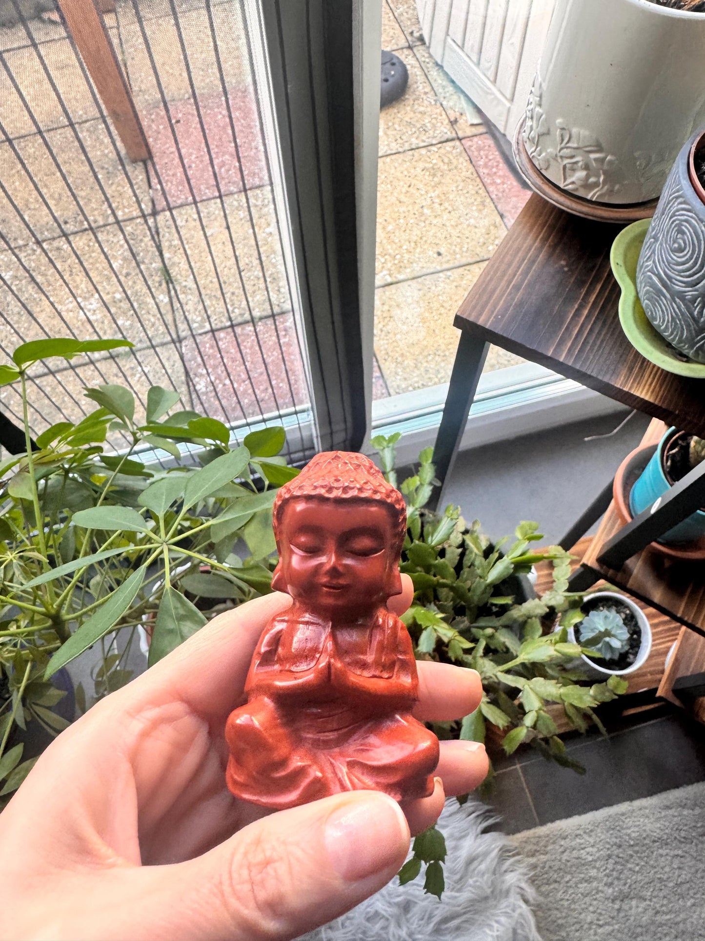 Black Obsidian,Jasper,Smoke Quartz Buddha Statue Crystal Meditation Decor, Spiritual Protection Stone, Holistic Gift, Zen Home Accent, Healing Crystal Figurin